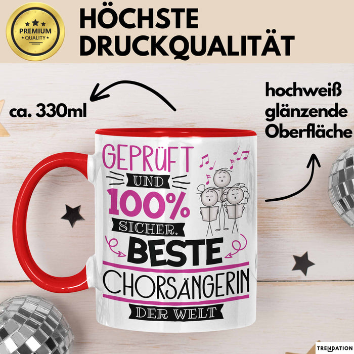 Chorsängerin Geschenk Becher Tasse Gott Schuf Alle Menschen Gleich Nur Die Besten Durfeten Chorsängerin Werden Geschenkidee Lustig Rot Trendation