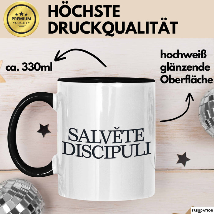Lateinlehrer Unterricht Tasse Geschenk Lustige Geschenkidee Spruch Salvete Discipuli Trendation