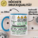 Keyboarderin Tasse Geschenk Lustig Abstand Halten Hochleistungs-Keyboarderin Mit Drang Zur Perfektion Bei Der Arbeit Blau Trendation
