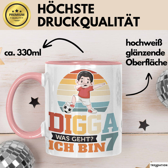 Digga Tasse Geschenk Siebter Geburtstag Lustiger Spruch Was Geht Rosa Trendation