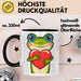 Frosch Herz Tasse Geschenk Lustige Geschenkidee Spruch Schwarz Trendation