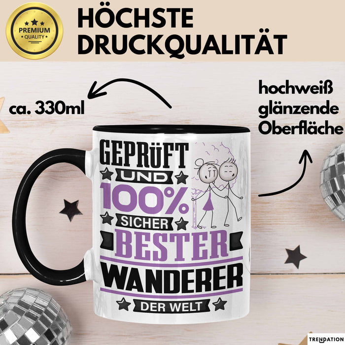 Wanderer Geschenk Lustiger Spruch für Wanderer Geschenkidee Bester Wanderer Der Welt Schwarz Trendation