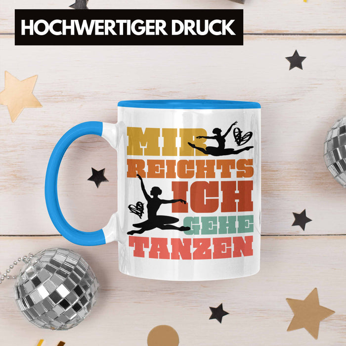 Trendation - Ballett Ballerina Tänzerin Tasse Mädchen Geschenk Frauen Tanzen Geschenkidee Kaffeetasse Blau Trendation