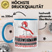 Feuerwehrmann Geschenk Tasse Ich Bin Feuerwehrmann Aber Sag Doch Einfach Superheld Lustige Geschenkdiee für Feuerwehrmann Kaffee-Becher Blau Trendation
