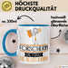 Forscherin Geschenk Tasse Becher Die Frau Die Allen Kann Geschenkidee für eine Forscherin Lustig Blau Trendation
