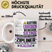 Zipliner Geschenk Tasse Lustiger Spruch Erheben Sie Sich Der Zipliner Betritt den Raum Weiß Trendation