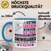 Snowboarder Geschenk Tasse Lustiger Spruch Erheben Sie Sich Der Snowboarder Betritt den Raum Blau Trendation