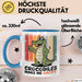 Krokodil Tier Tasse Geschenk Lustige Geschenkidee Spruch Krokodile Machen Mich Glücklich Blau Trendation