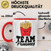 French Fries Tasse Pommes Frites Team Fritten Fans Rot Trendation