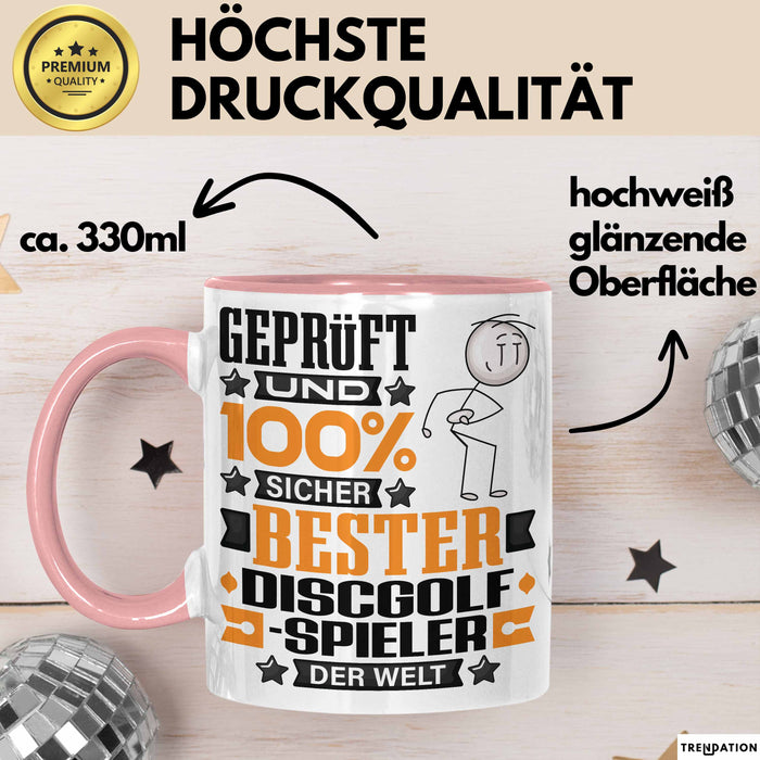 Discgolf-Spieler Geschenk Lustiger Spruch für Discgolf-Spieler Geschenkidee Bester Discgolf-Spieler Der Welt Rosa Trendation