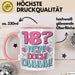 18er Geburtstag Geschenk Männer Frauen 18 Nein Doch Ohhhh Lustiger Spruch Geschenkidee Kaffee-Becher Rosa Trendation