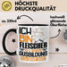 Fleischer Ausbildung Tasse Geschenk Ich Bin Fleischer In Der Ausbildung Ich Darf Das Geschenkidee Spruch Schwarz Trendation