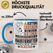Haustiersitter Geschenk Tasse Lustiger Spruch Erheben Sie Sich Der Haustiersitter Betritt den Raum Blau Trendation