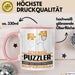 Puzzler Geschenk Tasse Ich Bin Puzzler Aber Sag Doch Einfach Superheld Lustige Geschenkdiee für Puzzler Kaffee-Becher Rosa Trendation