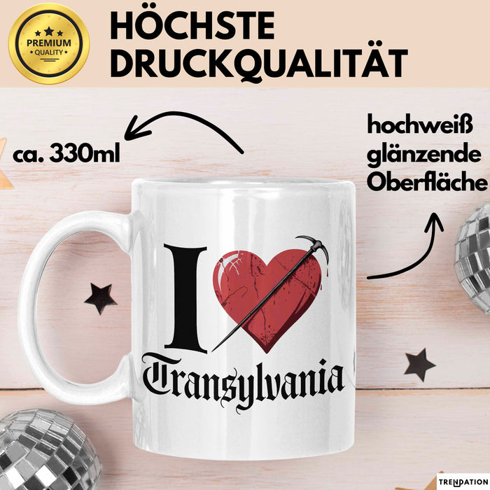 Transsilvanien Tasse Geschenk Lustige Geschenkidee Spruch Weiß Trendation