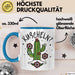 Kaktus Tasse Geschenk Kuscheln Sarkasmus Humor Geschenkidee Kaffee-Becher Kaktus-Liebhaber Frauen Blau Trendation