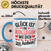 Bürokollege Tasse Geschenk Lustige Geschenkidee Spruch Glück Ist Eine Kollegin Wie Dich Zu Haben! Blau Trendation