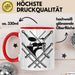 Drummer Schlagzeug-Spieler Geschenk Tasse Geschenkidee Kaffee-Becher Schlagzeuger Schlagzeug Stick Rot Trendation