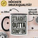 Direkt aus Compton Tasse Geschenk Lustige Geschenkidee Spruch Direkt aus Compton Schwarz Trendation