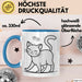 Katzen Tierliebhaber Tasse Geschenk Lustige Geschenkidee Spruch Blau Trendation
