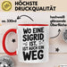 Sigrid Tasse Geschenk Wo Eine Sigrid Ist Ist Auch Ein Weg Geschenkidee Becher mit Name Rot Trendation