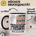 Parkour-Trainer Geschenk Tasse Lustiger Spruch Erheben Sie Sich Der Parkour-Trainer Betritt den Raum Schwarz Trendation