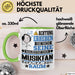 Musikfan Geschenk Tasse Lustiger Spruch Erheben Sie Sich Der Musikfan Betritt den Raum Grün Trendation
