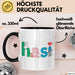 Kaninchen Hase Tierliebhaber Tasse Geschenk Lustige Geschenkidee Spruch Hasi Schwarz Trendation