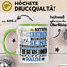 Tierfreund Geschenk Tasse Lustiger Spruch Erheben Sie Sich Der Tierfreund Betritt den Raum Grün Trendation