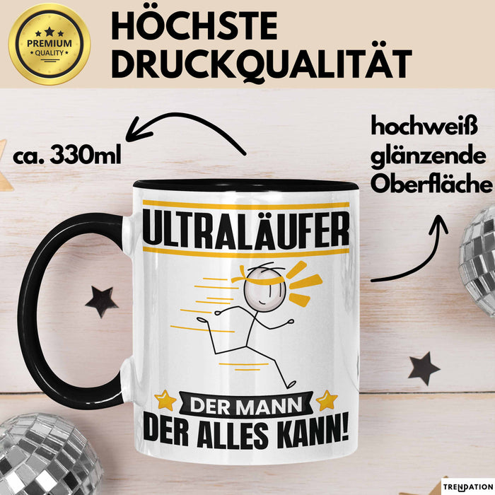 Ultraläufer Tasse Geschenk für Ultraläufer Der Mann Der Alles Kann Geschenkidee zum Geburtstag Schwarz Trendation