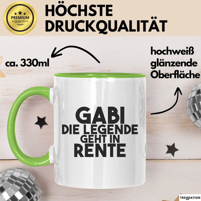Gabi Tasse Gabi – Die Legende Geht In Rente Geschenk