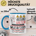 Musikerin Tasse Geschenk Lustig Abstand Halten Hochleistungs-Musikerin Mit Drang Zur Perfektion Bei Der Arbeit Blau Trendation