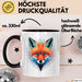 Fuchs Tierliebhaber Tasse Geschenk Lustige Geschenkidee Spruch Schwarz Trendation