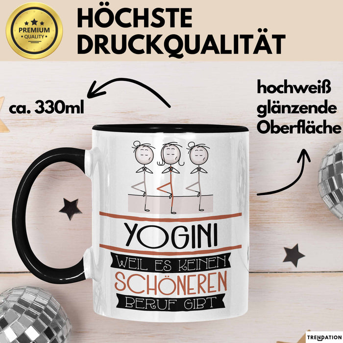Yogini Weil Es Keinen Schöneren Beruf Gibt Tasse Geschenk für Eine Yogini Lustig Trendation
