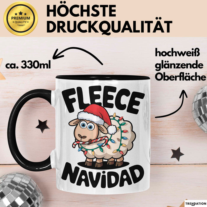 Schaf Tier Bauer Tasse Becher Geschenk Lustige Geschenkidee Spruch Fleece Navidad Trendation