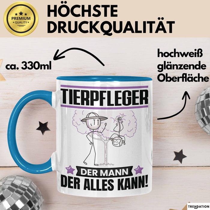 Tierpfleger Tasse Geschenk für Tierpfleger Der Mann Der Alles Kann Geschenkidee zum Geburtstag Blau Trendation