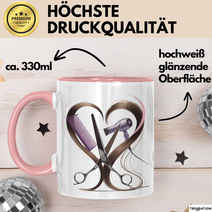 Friseur Tasse Geschenk Lustige Geschenkidee Spruch Für Haar Künstler Rosa Trendation