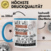 Slackline-Instruktorin Tasse Geschenk Spruch Wer Will Schon Prinzessin Sein Wenn Man Auch Slackline-Instruktorin Sein Kann Blau Trendation