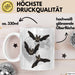 Halloween Tasse Geschenk Fledermäuse Vollmond Grafik Geschenkidee Weiß Trendation