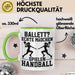 Handball-Spielerin Tasse Geschenk Frauen Ballett Echte Mädchen Spielen Handball Grün Trendation
