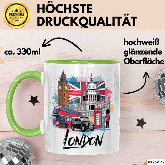 England London Tasse Geschenk Lustige Geschenkidee Spruch Grün Trendation