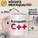 IT Programmierer Tasse Geschenk Blutgruppe C++ Spruch Rosa Trendation