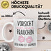 Hundeliebhaber Tasse Geschenk Lustiger Spruch Vorsicht Vor Dem Frauchen Weiß Trendation