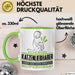 Katzenliebhaber Geschenk Tasse Ich Bin Katzenliebhaber Aber Sag Doch Einfach Superheld Lustige Geschenkdiee für Katzenliebhaber Kaffee-Becher Grün Trendation