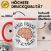 Puzzle Süchtiger Tasse Geschenk Lustige Geschenkidee Spruch Für Gehirn Knobler Rot Trendation