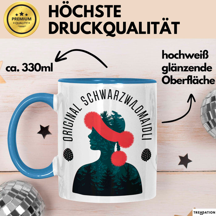 Sarkastisch Sarkasmus Tasse Geschenk Lustige Geschenkidee Spruch Original Schwarzwaldmaidli Blau Trendation