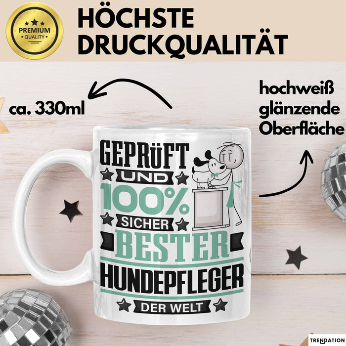 Hundepfleger Geschenk Lustiger Spruch für Hundepfleger Geschenkidee Bester Hundepfleger Der Welt Weiß Trendation