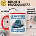 LKW Fahrer Tasse Geschenk Lustige Geschenkidee Spruch Je Wichtiger Der Mitarbeiter Desto Größer Rot Trendation