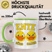 Quietscheente Tier Tasse Geschenk Lustige Geschenkidee Spruch Ente Süss Sauer Grün Trendation