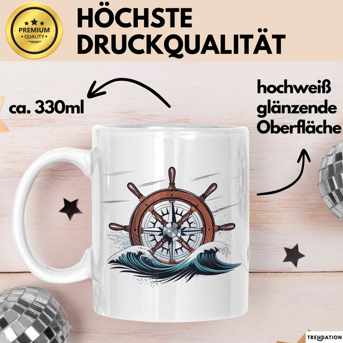Schiffskapitän Tasse Geschenk Lustige Geschenkidee Spruch Für See Führer Weiß Trendation